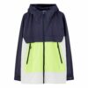 Colour Block Raincoat with Hood